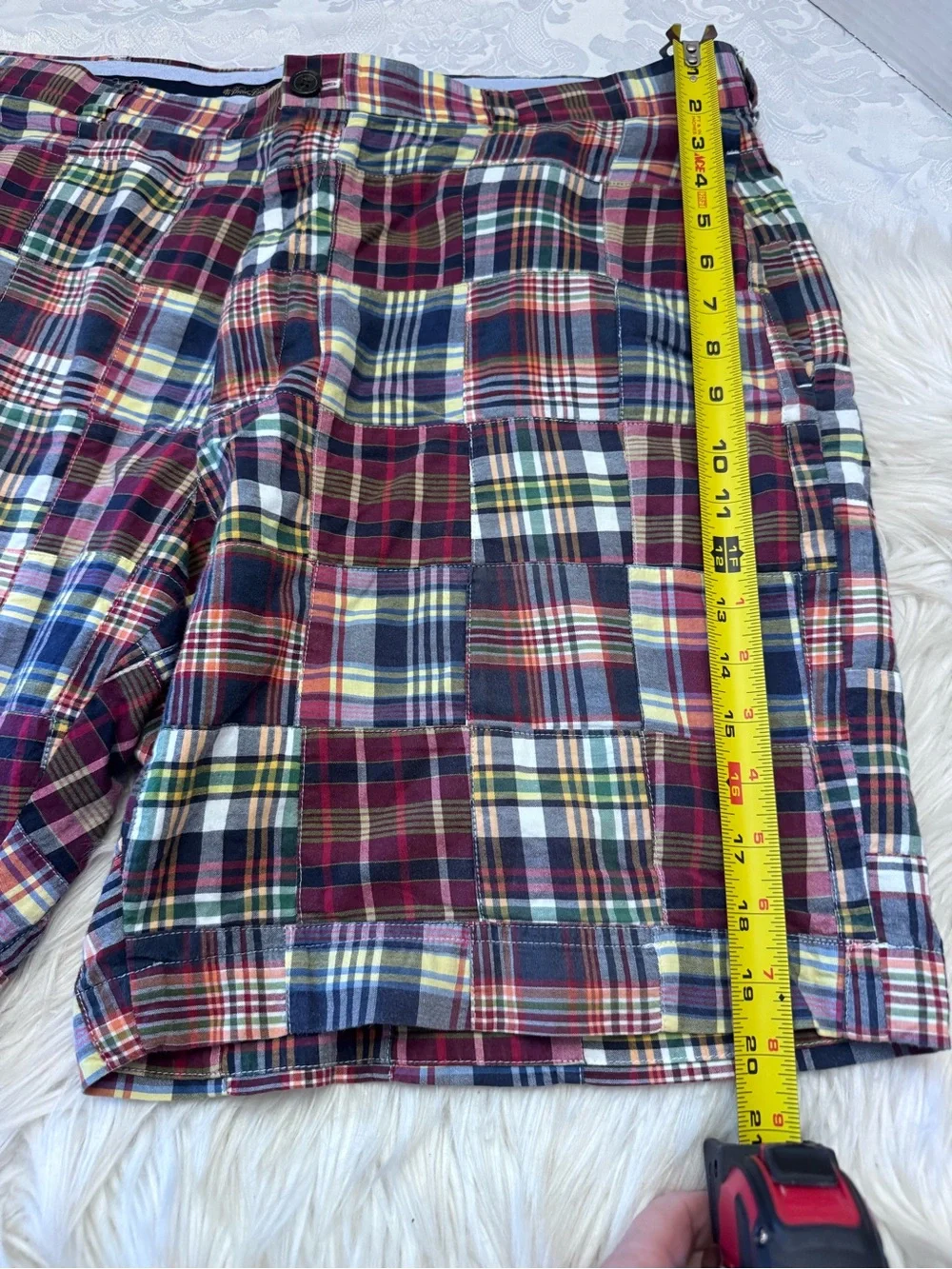 Brooks Brothers Men’s 40 Cotton Patchwork Madras Shorts Preppy Plaid‎ Old Money